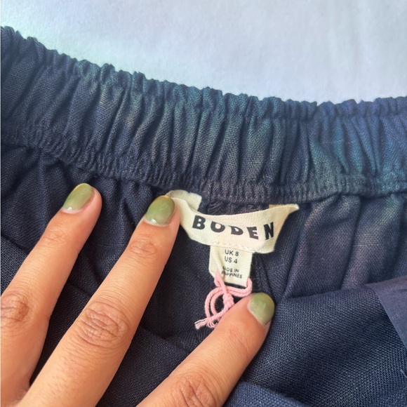 NWT - 100% Linen Navy Blue High Waisted Shorts [COPY] - Picture 2 of 5